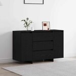 vidaXL Buffet Chêne noir 120 x 41 x 75 cm Bois d'ingénierie
