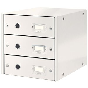 Leitz armoire à tiroirs wow blanc 3 tiroirs