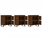 vidaXL Buffets 3 Pièces Chêne marron Bois d'ingénierie