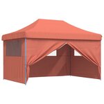 vidaXL Tente de réception pliable escamotable avec 4 parois latérales
