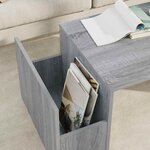 vidaXL Table basse Gris Sonoma 90 x 45 x 35 cm Bois d'ingénierie