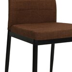 vidaXL Chaises à manger lot de 6 marron tissu