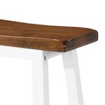 vidaXL Table de bar et tabouret 3 Pièces Bois massif