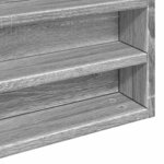 vidaXL Armoire à vitrine sonoma gris 100x8 5x75 cm bois d'ingénierie
