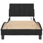 vidaXL Cadre de lit avec LED sans matelas noir 80x200 cm velours