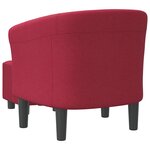vidaXL Chaise cabriolet avec repose-pied rouge bordeaux tissu