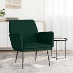 vidaXL Fauteuil Vert foncé 62x79x79 cm Velours