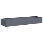 vidaXL Jardinière anthracite 280x80x40 cm acier