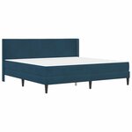 vidaXL Cadre de lit avec matelas Bleu 200 x 200 cm Velours