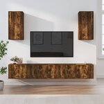 vidaXL Ensemble de meubles TV 6 Pièces Chêne fumé Bois d'ingénierie