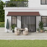 vidaXL Auvent manuel rétractable marron 500x300 cm
