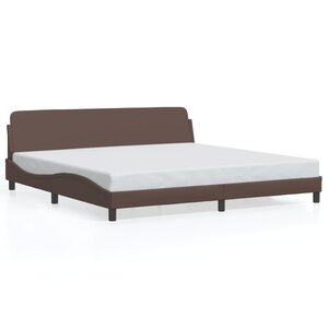vidaXL Cadre de lit sans matelas marron 200x200 cm similicuir