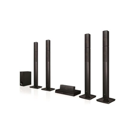 LG LHB655NT - Systeme Home Cinéma 5.1 1000W - Lecteur Blu-Ray, Bluetooth, DLNA - HDMI, USB - Noir