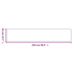 vidaXL Tapis de couloir aspect sisal anthracite 50x250 cm