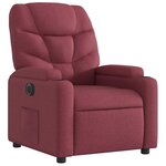 vidaXL Fauteuil inclinable électrique Rouge bordeaux Tissu