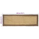 vidaXL Tapis de surface Gris 80 x 200 cm Jute