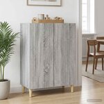 vidaXL Buffet Sonoma gris 66 x 34 5 x 90 cm Bois d'ingénierie