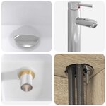 vidaXL Vanité de lavabo mural Chêne Sonoma 49 5 x 41 x 63 cm