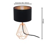 Eglo lampe de table carlton 2 cuivre