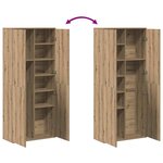 vidaXL Buffet chêne artisanal 80 x 35 x 180 cm Bois d'ingénierie