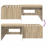 vidaXL Lit haut pour enfants avec bureau Chêne Sonoma 90 x 200 cm