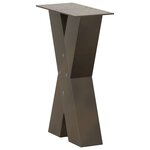 vidaXL Pieds de table basse en forme de X  2 pièces  acier naturel  38 x (42-43) cm