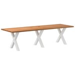 vidaXL Table à manger marron clair bois de chêne massif rectangulaire