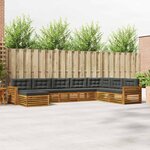 vidaXL Ensemble de canapés d'extérieur 8 Pièces Naturel et Anthracite