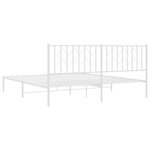vidaXL Cadre de lit métal avec tête de lit blanc 183x213 cm