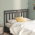 vidaXL Tête de lit Gris 141x4x100 cm Bois massif de pin