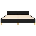 vidaXL Cadre de lit avec tête de lit Noir 140x190 cm Tissu