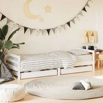 vidaXL Cadre de lit d'enfants tiroirs blanc 90x190 cm bois pin massif