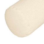 vidaXL Coussins d'accent 2 Pièces Crème Ø 25 x 70 cm