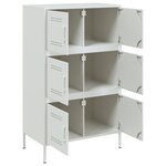 vidaXL Buffet haut blanc 68x39x113 cm acier