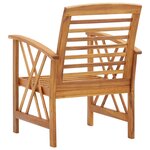 vidaXL Chaises de jardin 2 Pièces Bois d'acacia massif