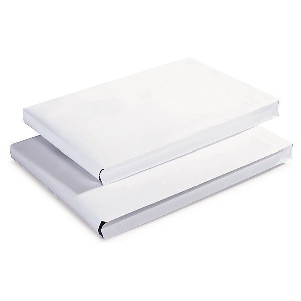Lot de 50: pochette kraft blanc auto-adhésive à soufflets sans fenêtre 229x324 mm