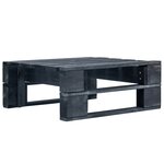 Vidaxl salon de jardin palette 4pièces avec coussins pin imprégné de noir