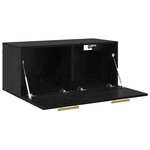 vidaXL Meuble mural Chêne noir 80 x 36.5 x 35 cm Bois d'ingénierie