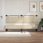 vidaXL Tête de lit suspendue Crème Tissu