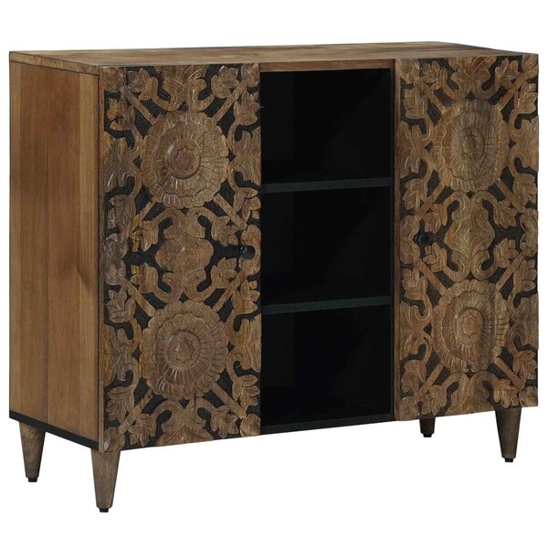 vidaXL Buffet Marron 90 x 33 5 x 75 cm Bois de mangue massif