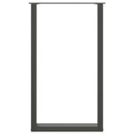 vidaXL Pieds de table de bar en U 2 pièces Anthracite 60 x (100-101) cm Acier