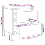 vidaXL Table de chevet Chêne artisanal 40x35x50 cm Bois d'ingénierie