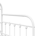 vidaXL Cadre de lit de jour Blanc 90 x 200 cm Acier enduit de poudre