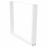 vidaXL Pieds de table à manger en forme de V  3 pièces  blanc  100 x (72-73 3) cm  acier