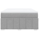 vidaXL Sommier à lattes de lit avec matelas Gris clair 160x200cm Tissu