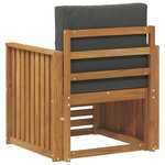 vidaXL Canapé d’extérieur Bois d'acacia massif et polyester Naturel