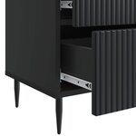 vidaXL Cabinet de chevet Noir 43 x 34 5 x 47 5 cm Bois d'ingénierie