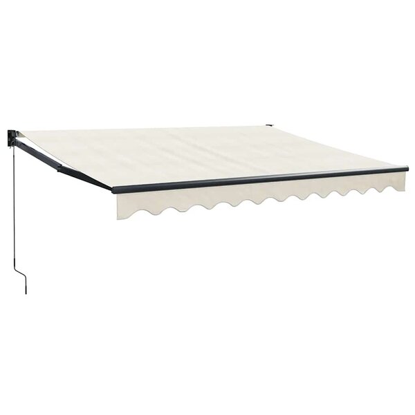 vidaXL Auvent rétractable crème 3x2 5 m tissu et aluminium
