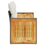 vidaXL Canapé de jardin avec coussins 2 places noir résine tressée