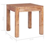 vidaXL Table basse 53x50x50 cm bois d'acajou massif